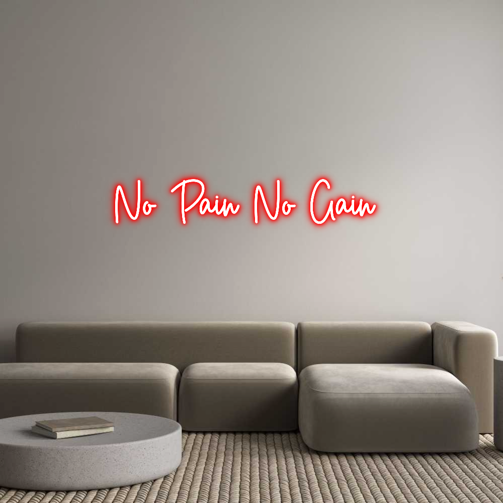 Custom Neon Sign Online Editor No Pain No Ga...