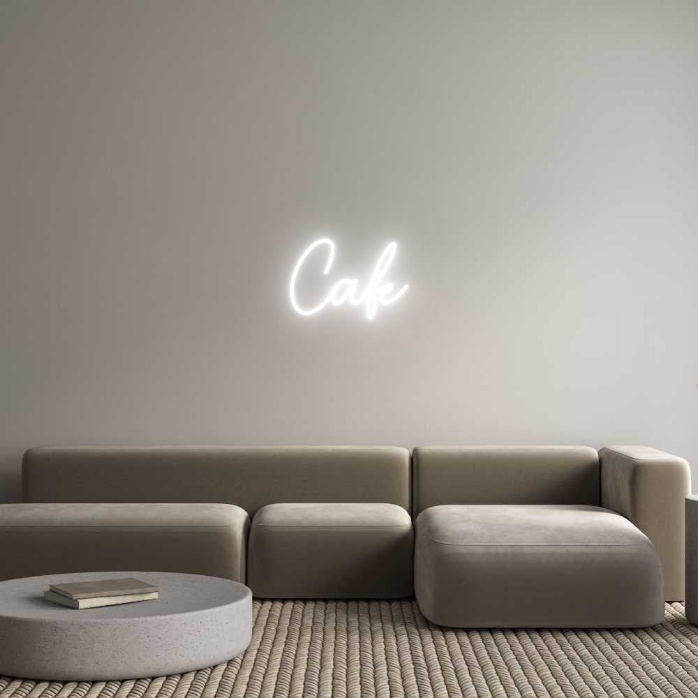 Custom Neon Sign Online Editor Café