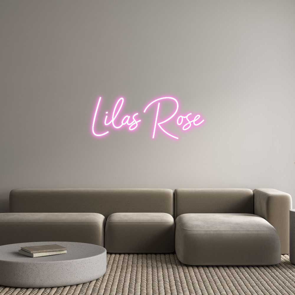 Custom Neon Sign Online Editor Lilas Rose