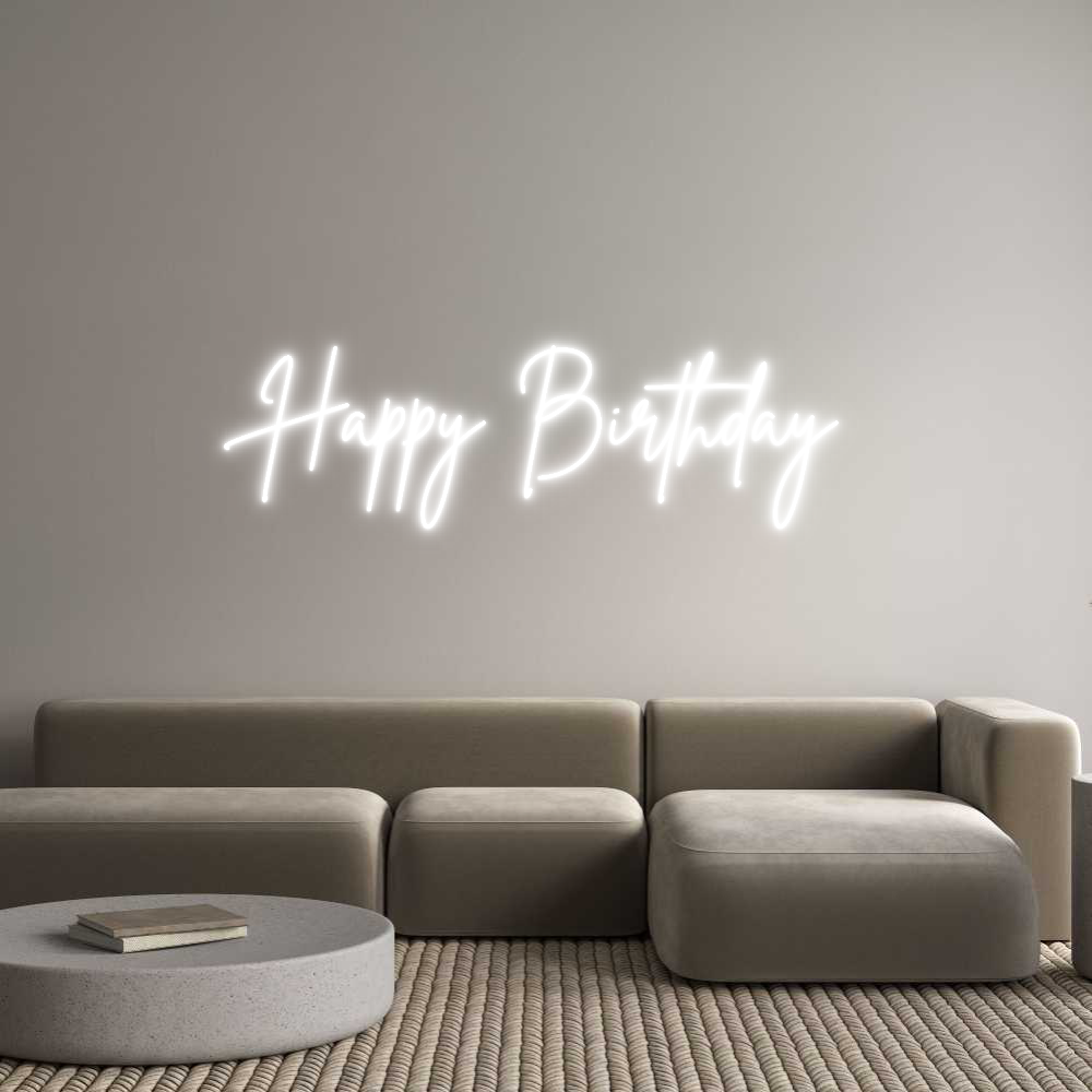 Custom Neon Sign Online Editor Happy Birthday