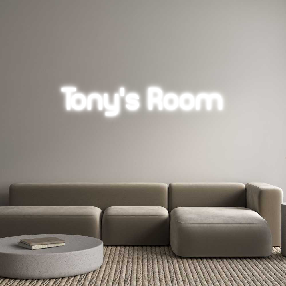 Custom Neon Sign Online Editor Tony‘s Room