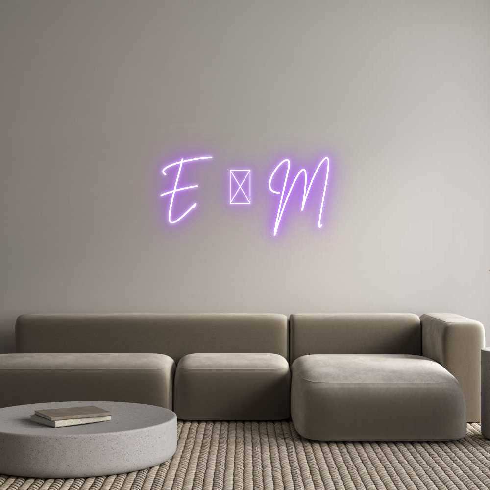 Custom Neon Sign Online Editor E ♡ M