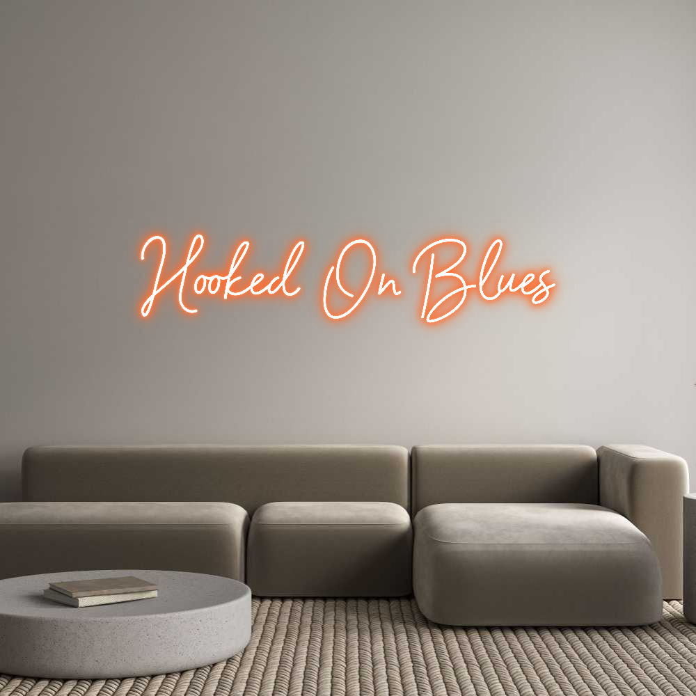 Custom Neon Sign Online Editor Hooked On Blues