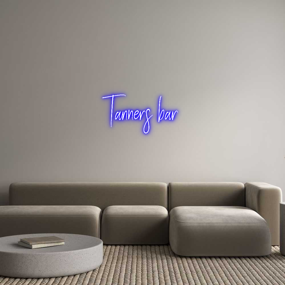 Custom Neon Sign Online Editor Tanners bar