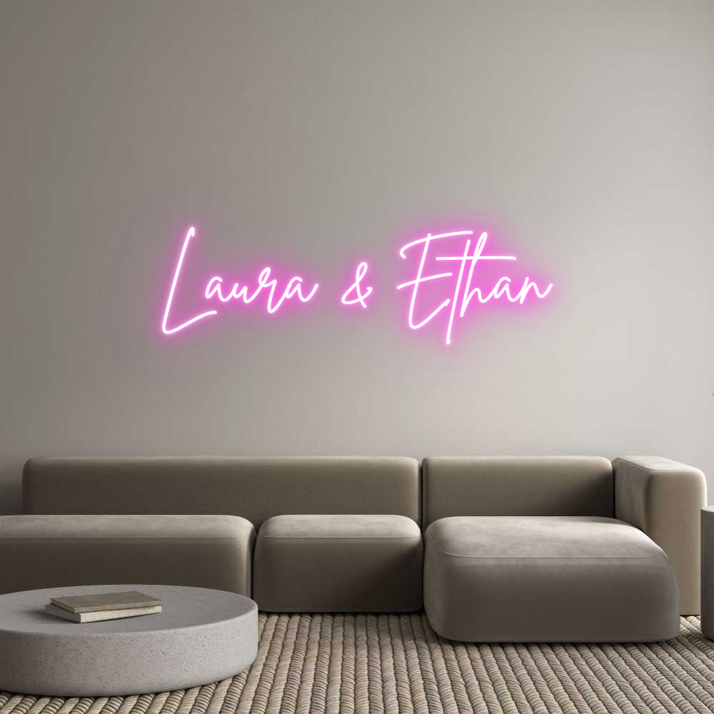 Custom Neon Sign Online Editor Laura & Ethan