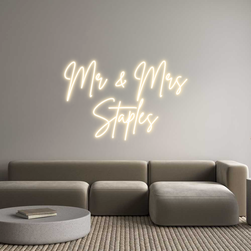 Custom Neon Sign Online Editor Mr & Mrs
Sta...