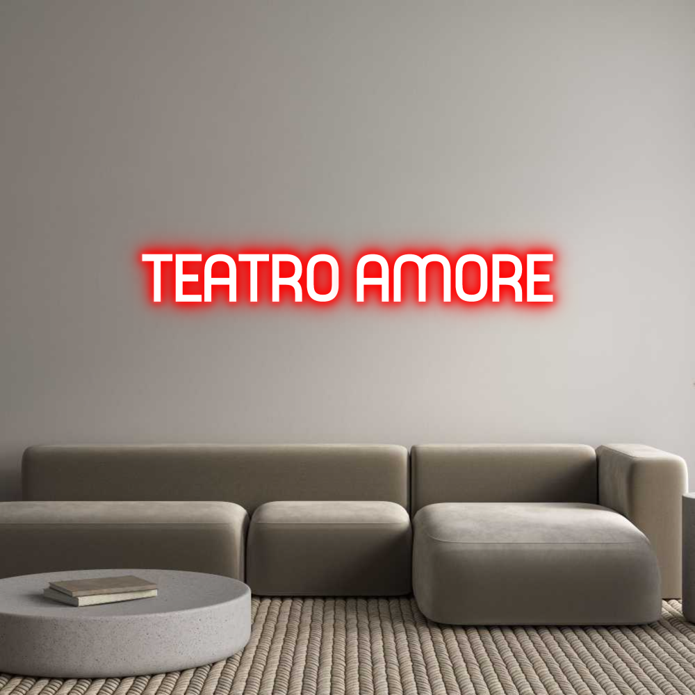 Custom Neon Sign Online Editor TEATRO AMORE