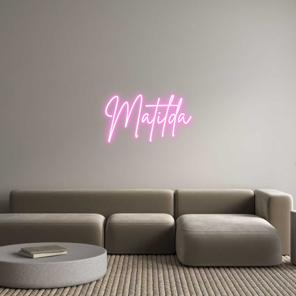Custom Neon Sign Online Editor Matilda