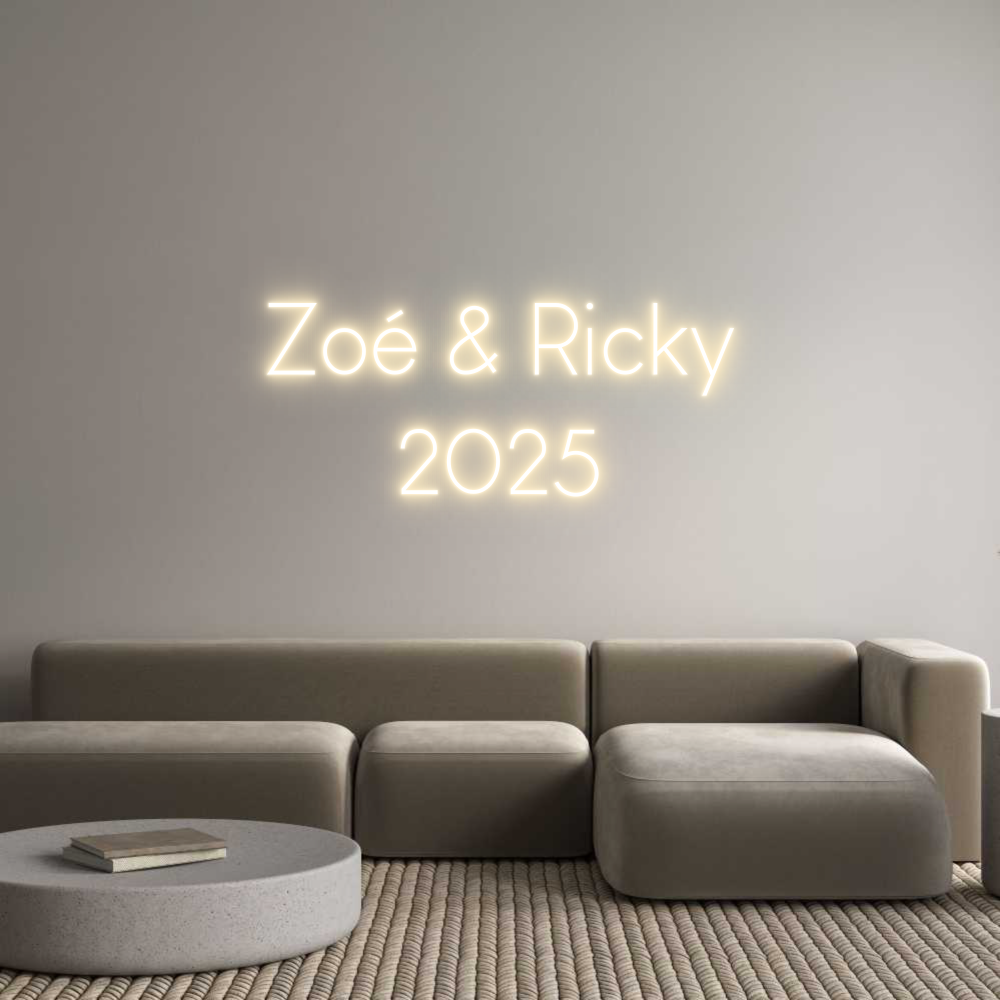 Custom Neon Sign Online Editor Zoé & Ricky
...