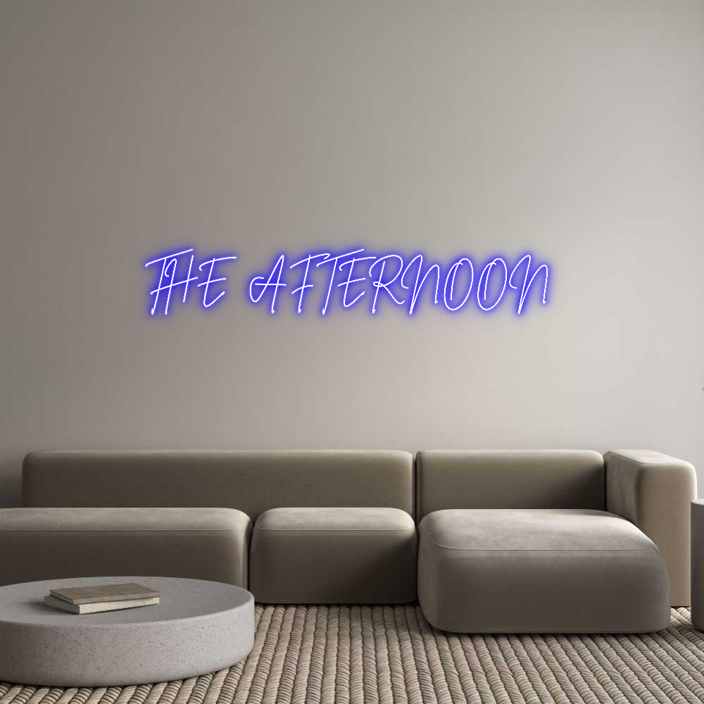 Custom Neon Sign Online Editor THE AFTERNOON