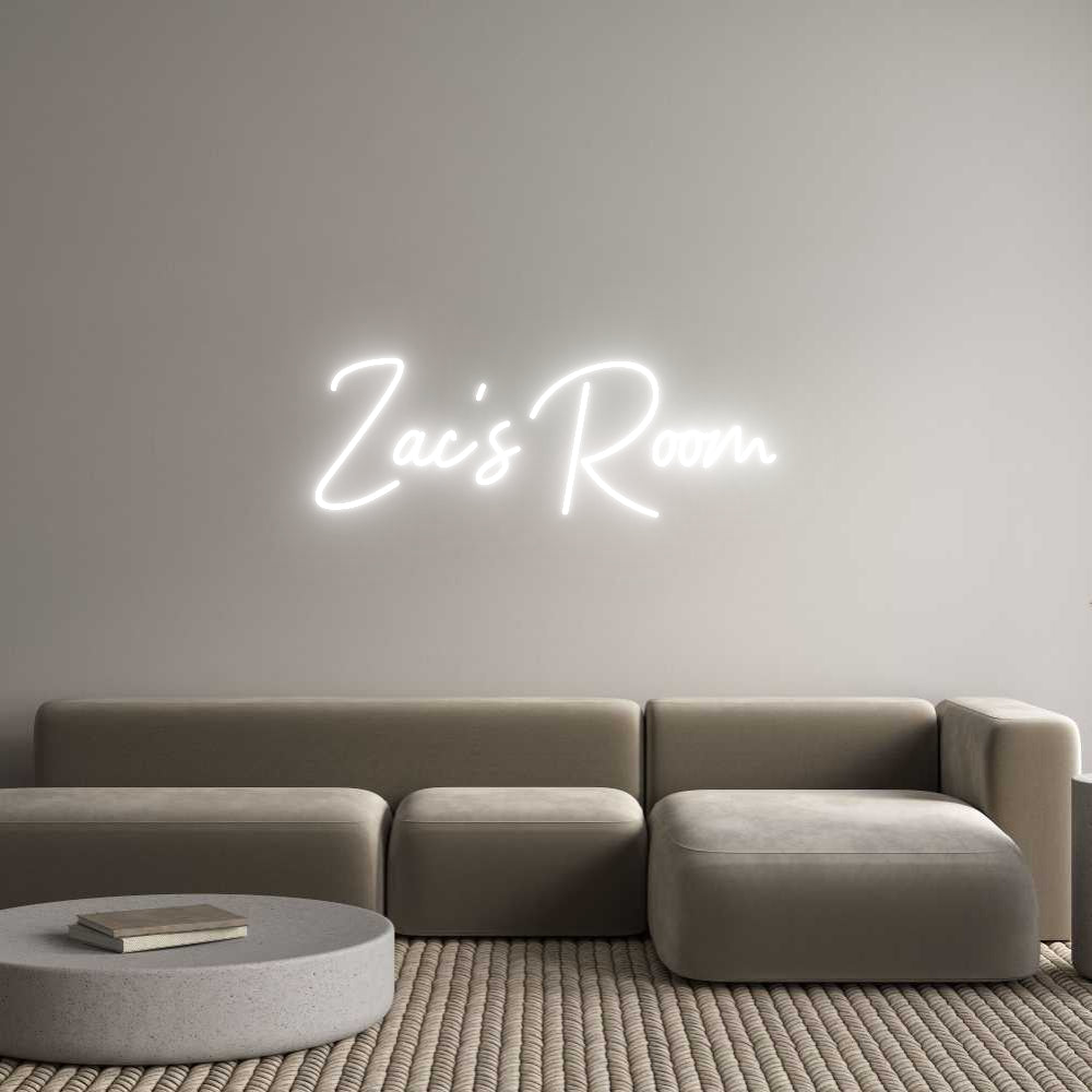 Custom Neon Sign Online Editor Zac’s Room