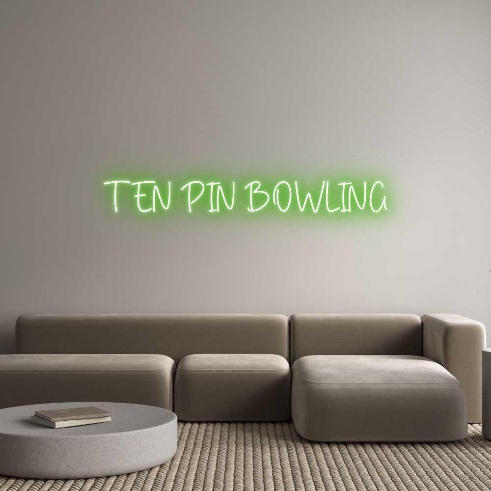 Custom Neon Sign Online Editor TEN PIN BOWLING