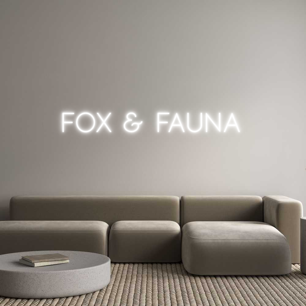 Custom Neon Sign Online Editor Fox & Fauna
