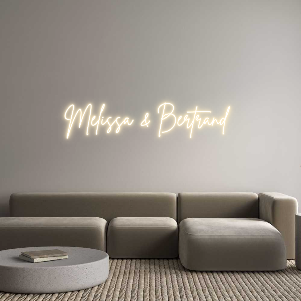 Custom Neon Sign Online Editor Mélissa & Ber...
