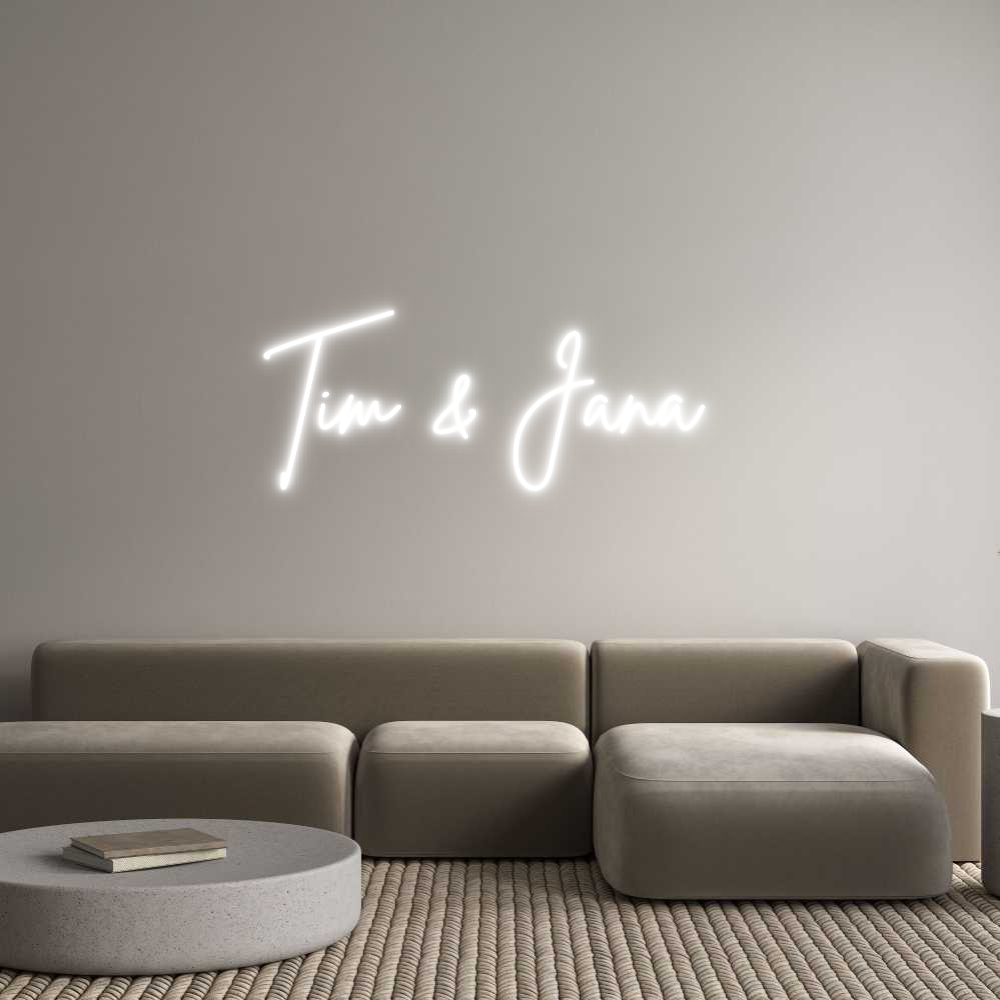 Custom Neon Sign Online Editor Tim & Jana