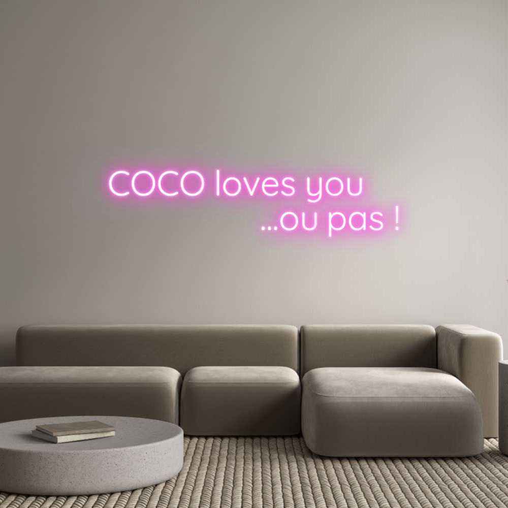 Custom Neon Sign Online Editor COCO loves yo...