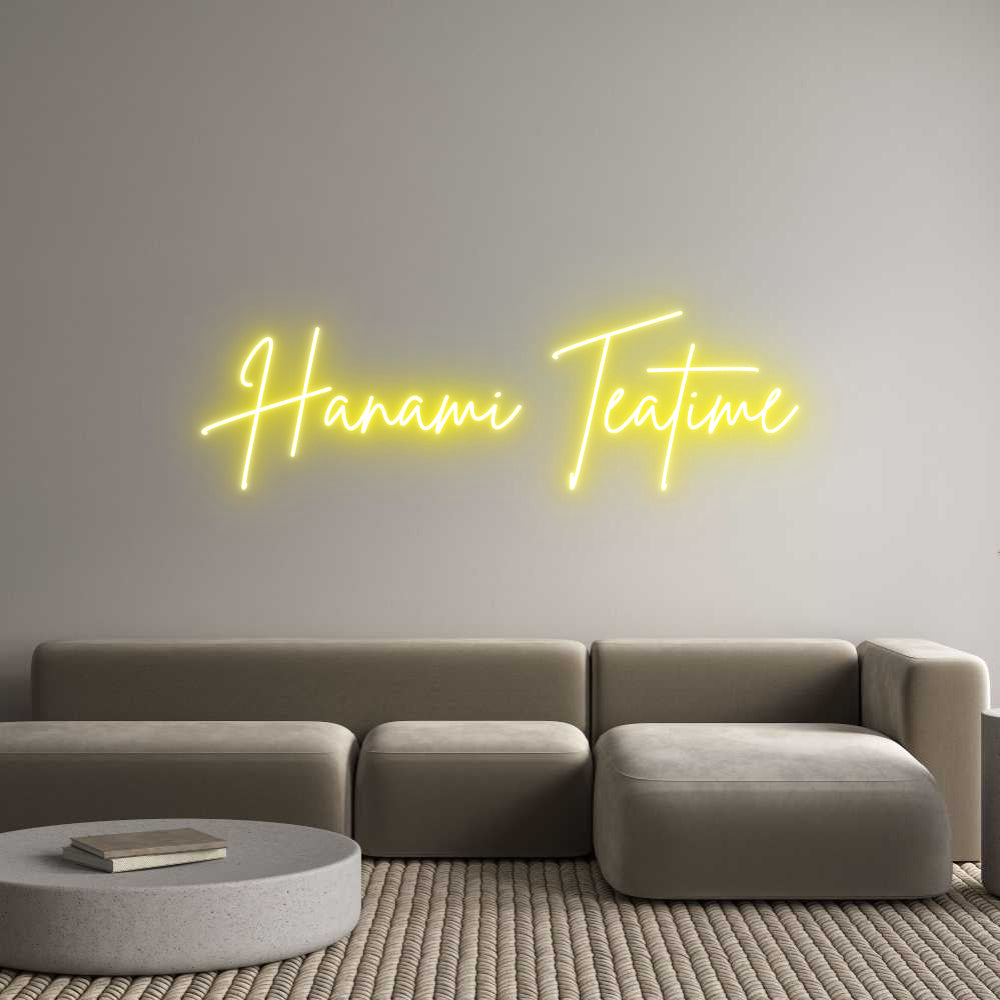 Custom Neon Sign Online Editor Hanami Teatime