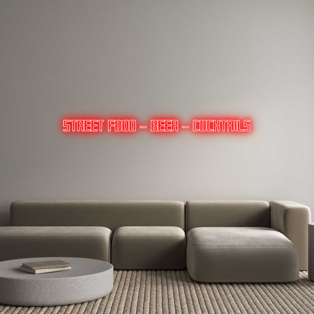 Custom Neon Sign Online Editor STREET FOOD -...