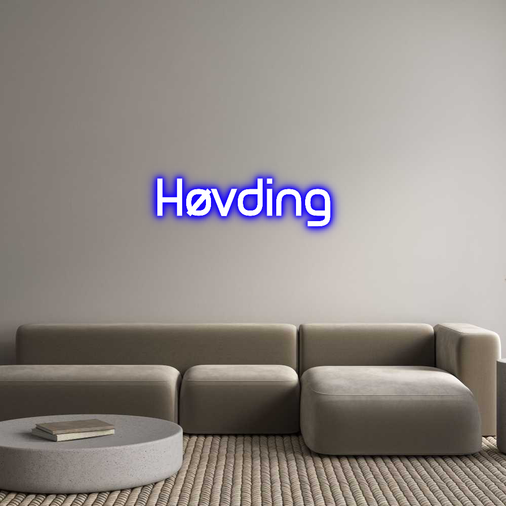 Custom Neon Sign Online Editor Høvding