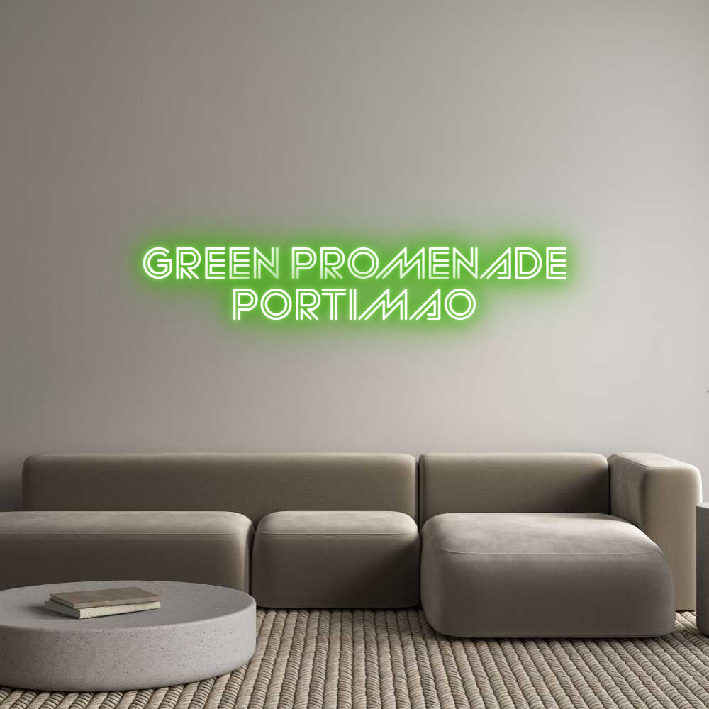 Custom Neon Sign Online Editor GREEN PROMENA...