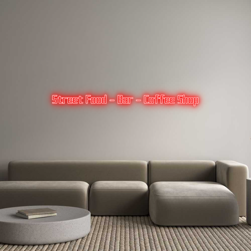 Custom Neon Sign Online Editor Street Food -...