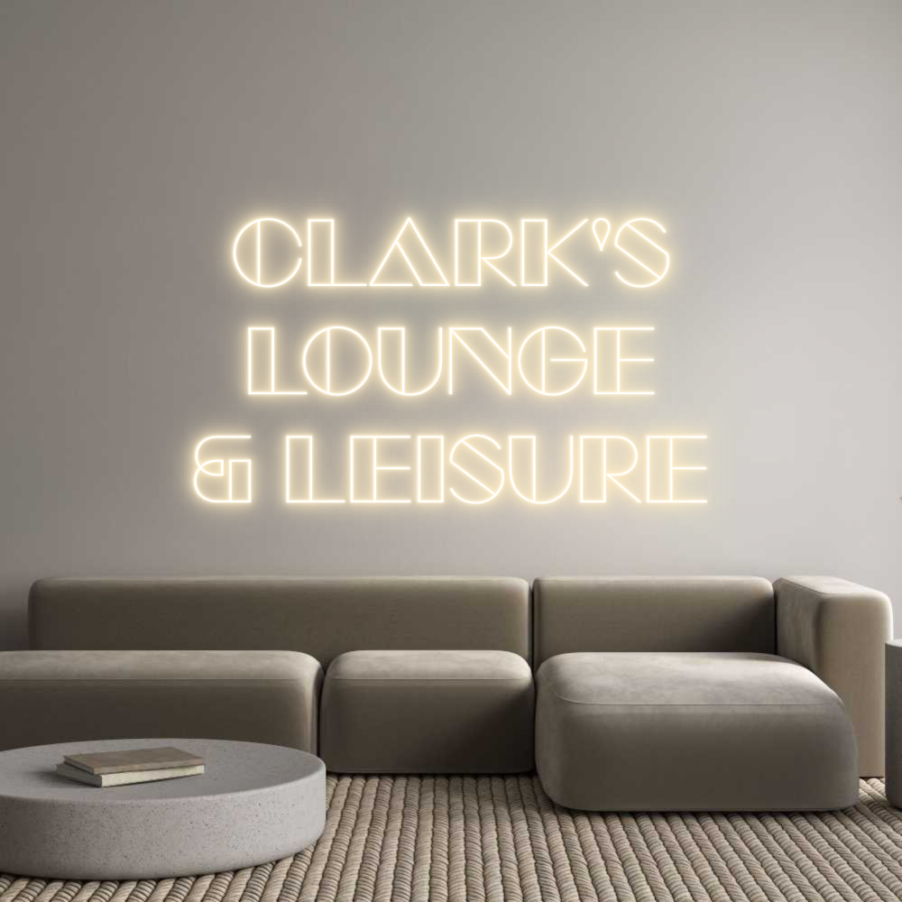 Custom Neon Sign Online Editor Clark's
Loun...