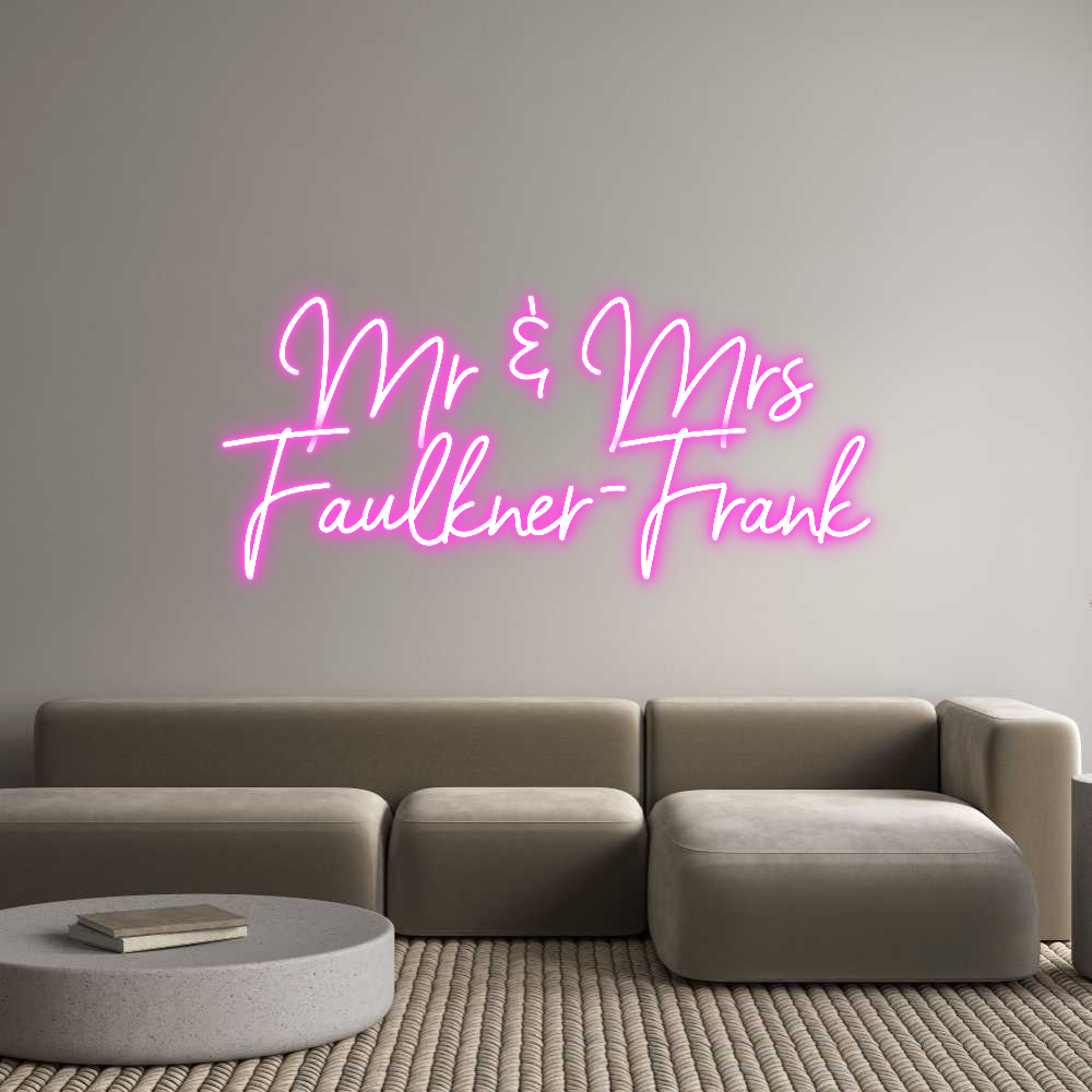 Custom Neon Sign Online Editor Mr & Mrs
Fau...