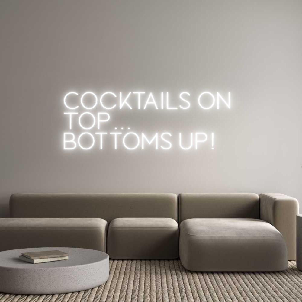 Custom Neon Sign Online Editor Cocktails on ...