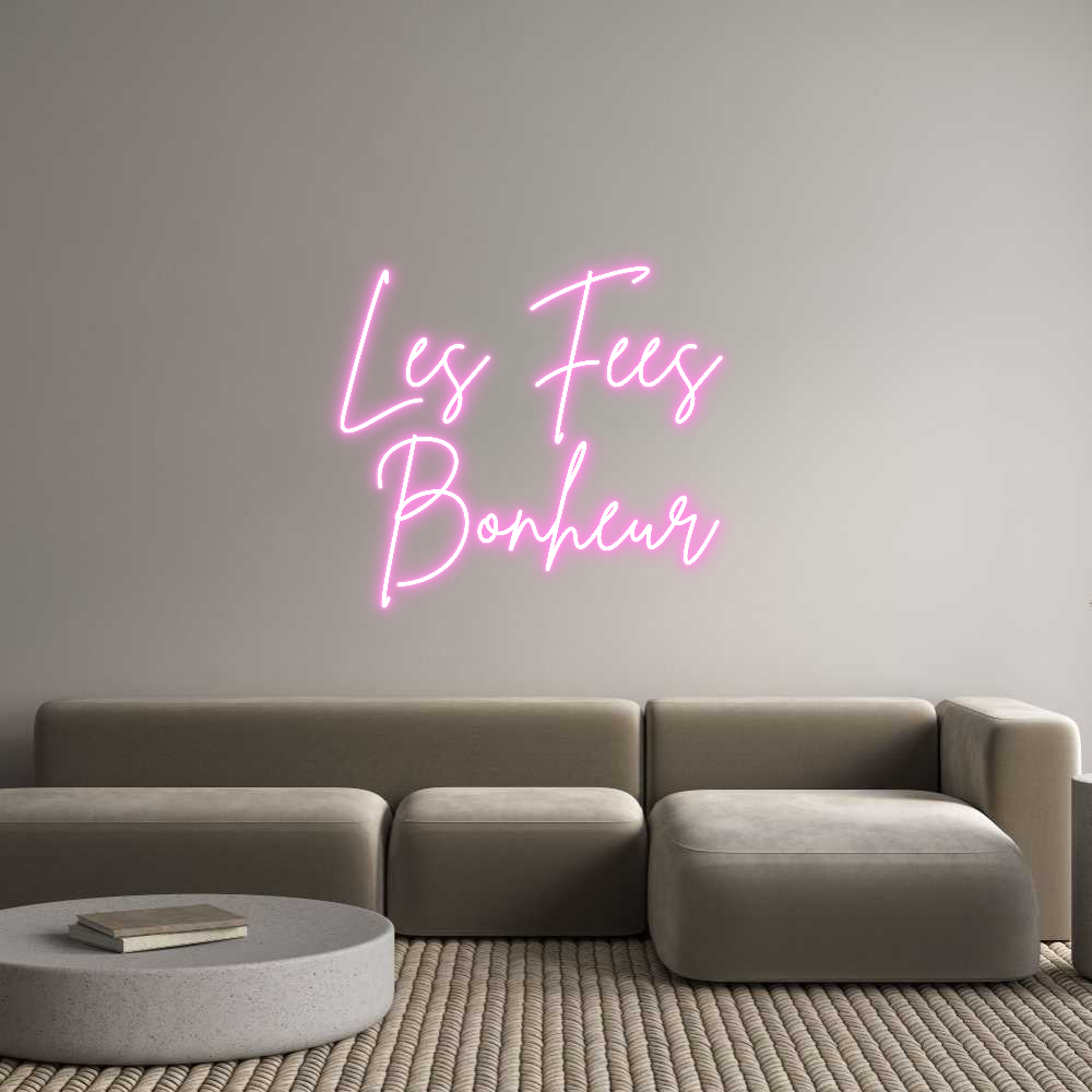 Custom Neon Sign Online Editor Les Fées 
Bo...