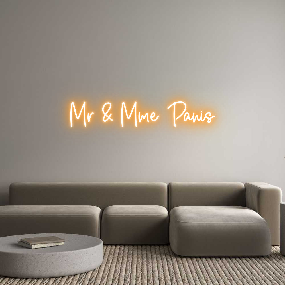 Custom Neon Sign Online Editor Mr & Mme Panis