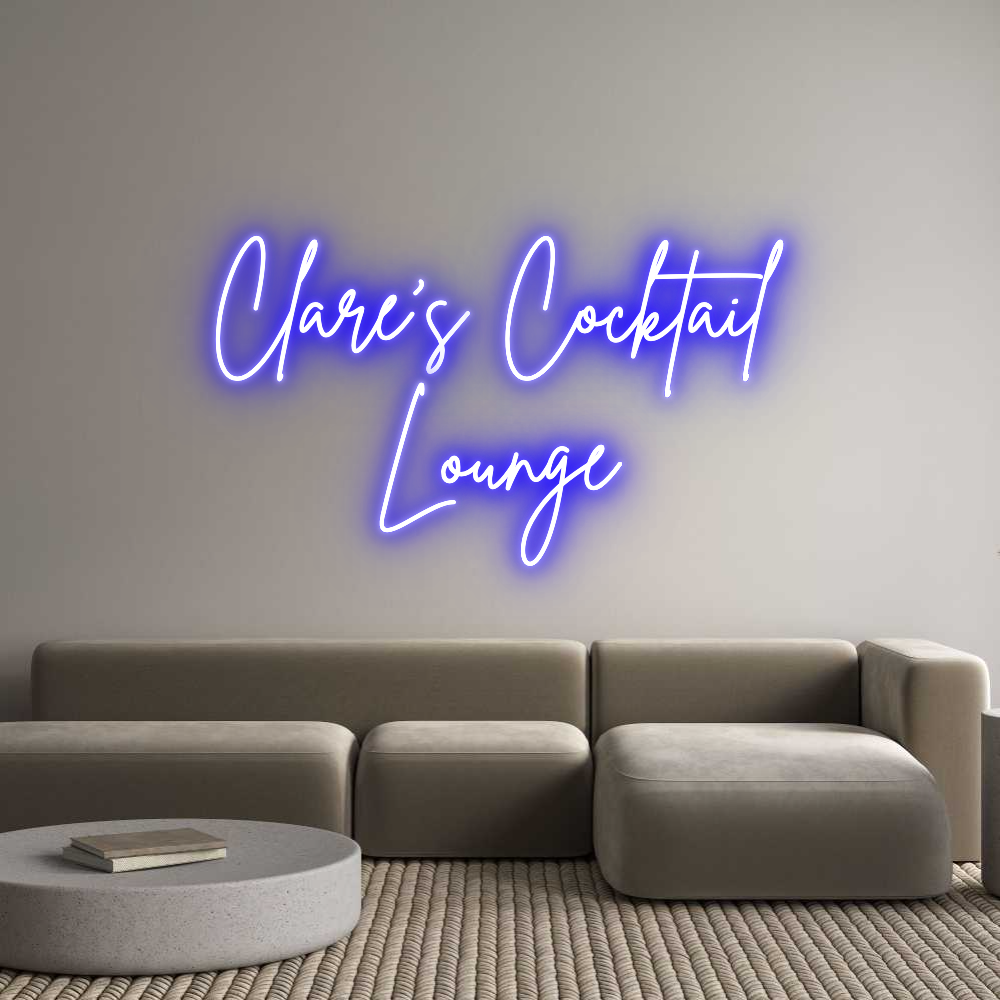 Custom Neon Sign Online Editor Clare's Cockt...