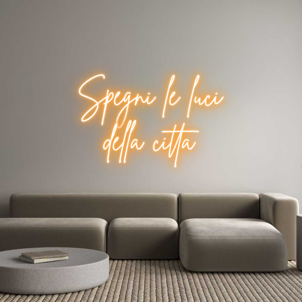 Custom Neon Sign Online Editor Spegni le luc...