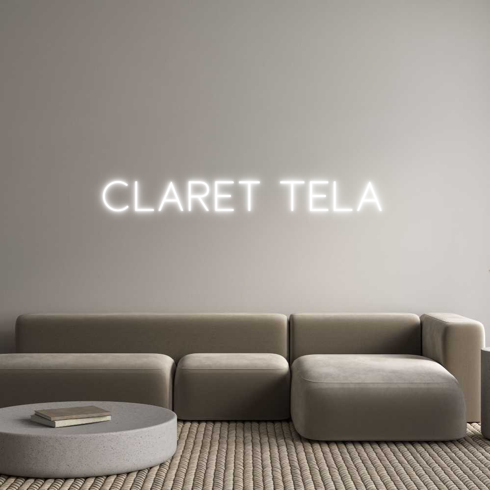 Custom Neon Sign Online Editor Claret Tela