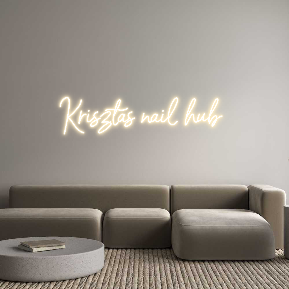 Custom Neon Sign Online Editor Krisztas nail...