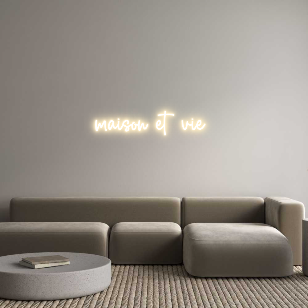 Custom Neon Sign Online Editor maison et vie