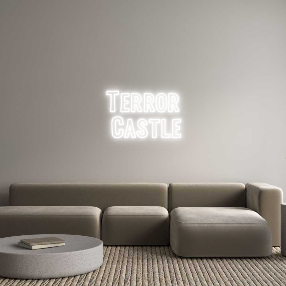 Custom Neon Sign Online Editor Terror
 Castle