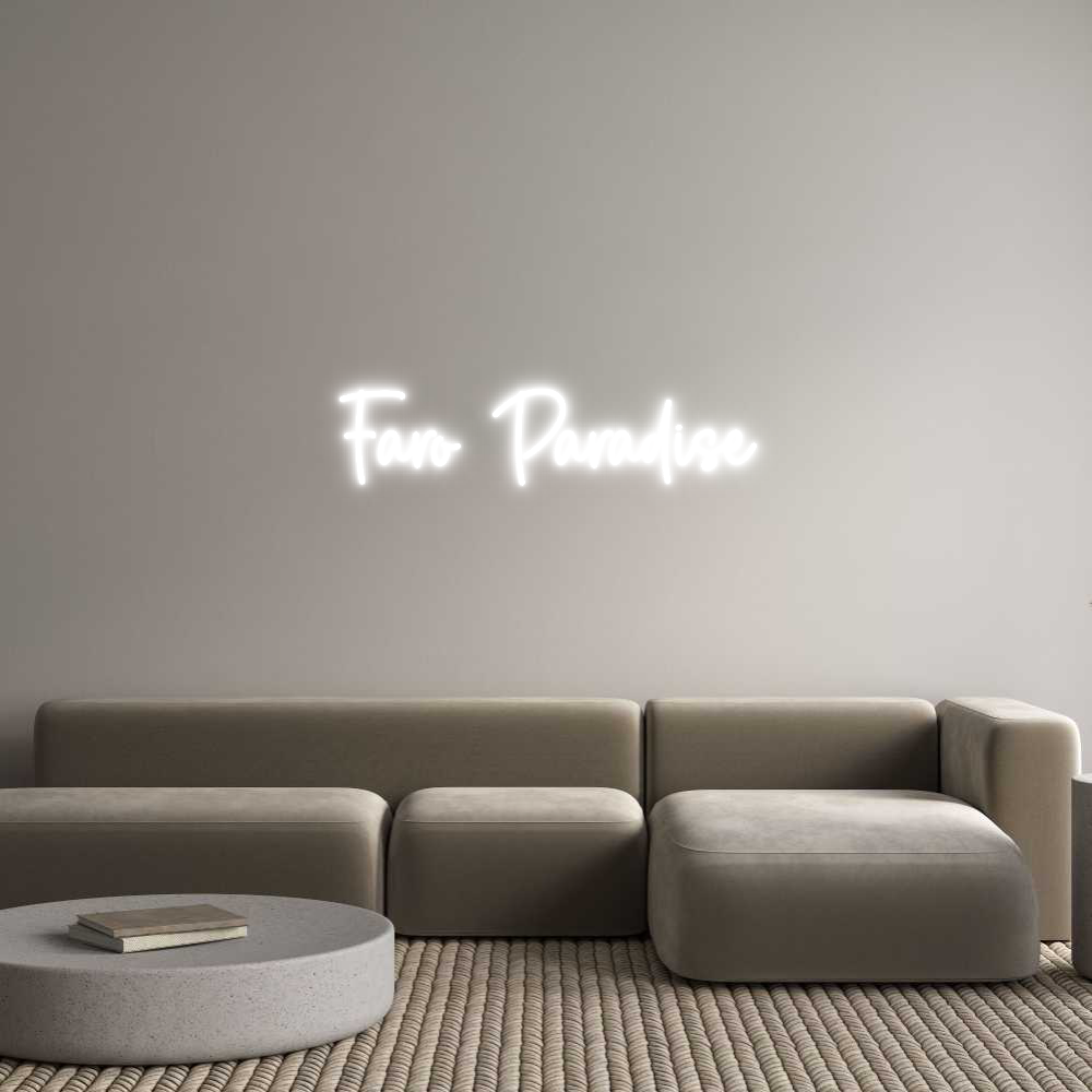 Custom Neon Sign Online Editor Faro Paradise