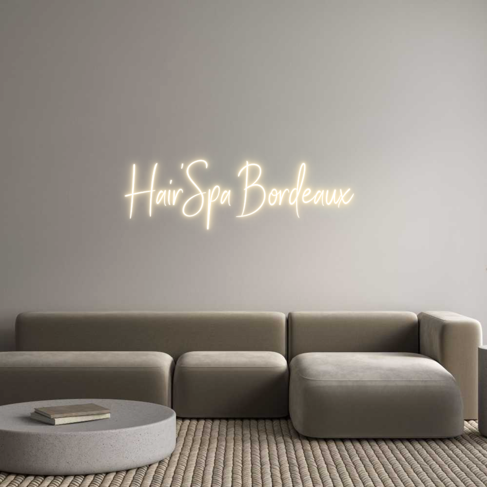 Custom Neon Sign Online Editor Hair'Spa Bord...