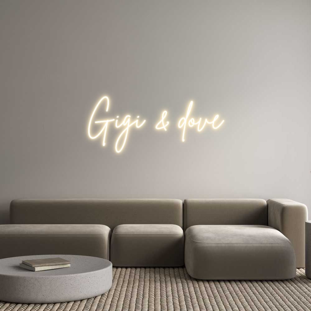 Custom Neon Sign Online Editor Gigi & dove