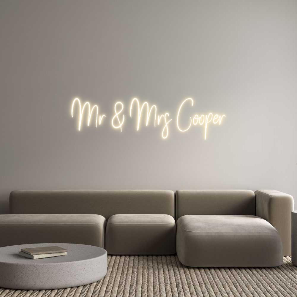Custom Neon Sign Online Editor Mr & Mrs Cooper