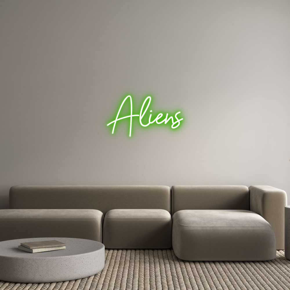 Custom Neon Sign Online Editor Aliens