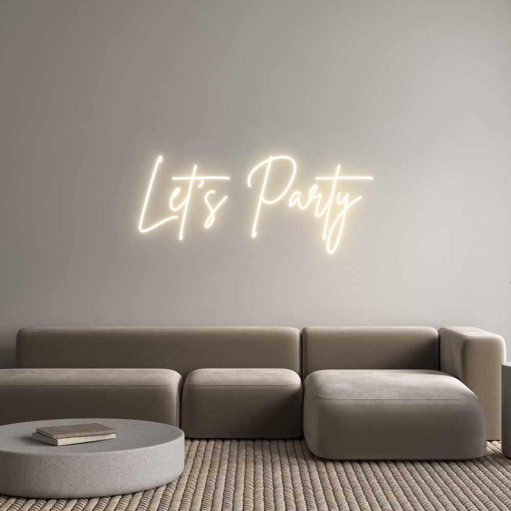 Custom Neon Sign Online Editor Let's Party