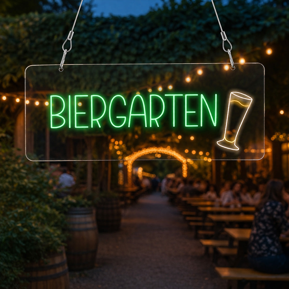 Biergarten LED Neon Schild – London Pub Style Neon Sign
