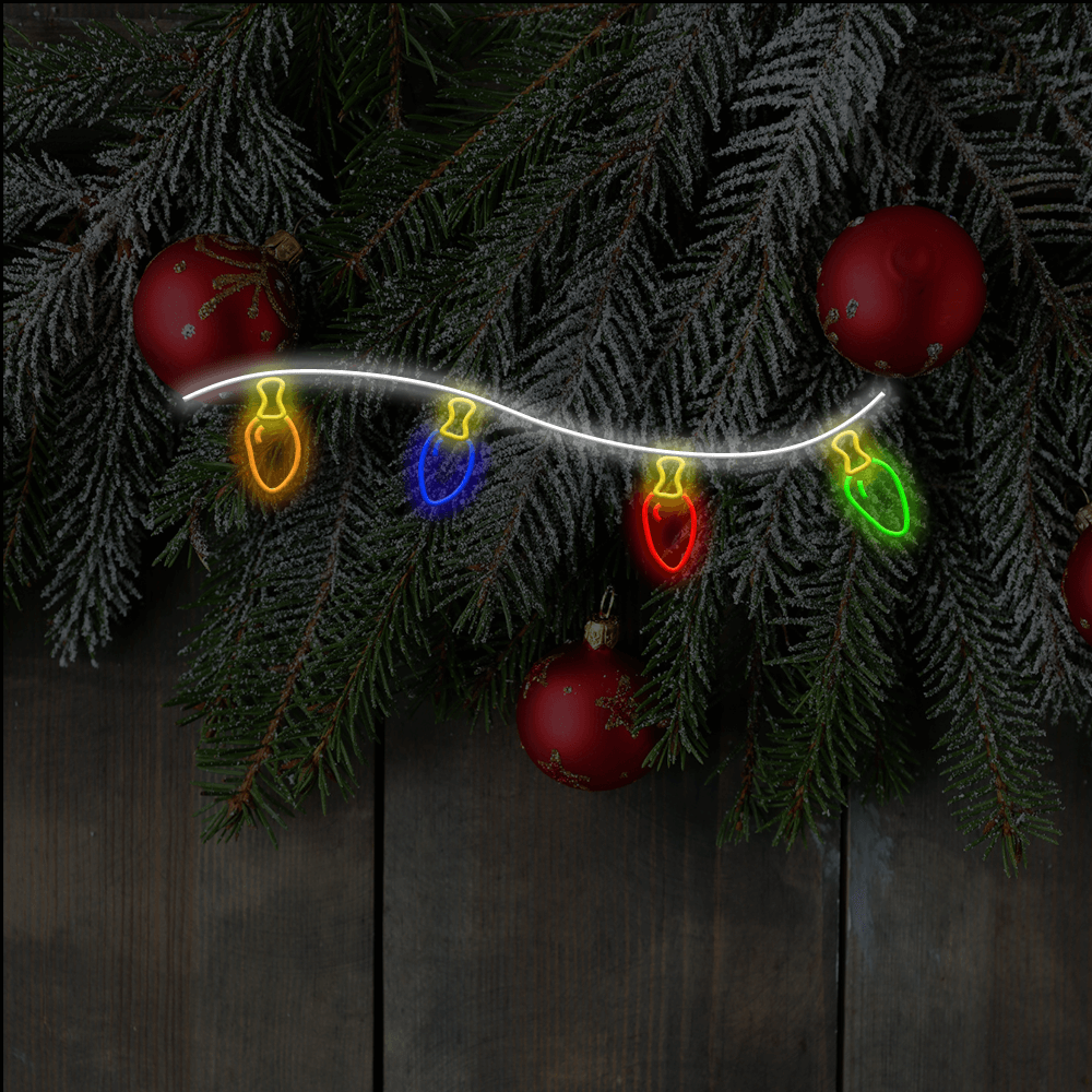 Vintage colourful Christmas lights 