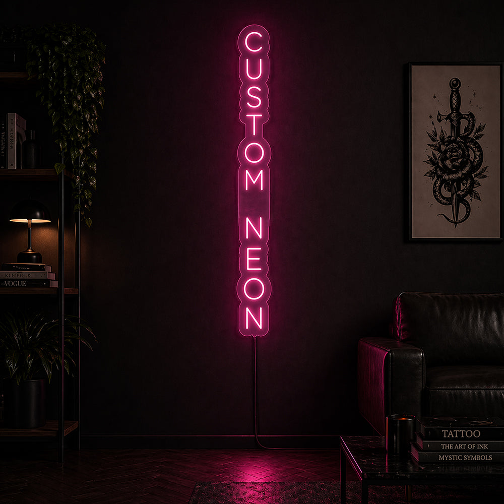 Custom Vertical Neon Sign - Online Editor - Made in London - Neon LED Light