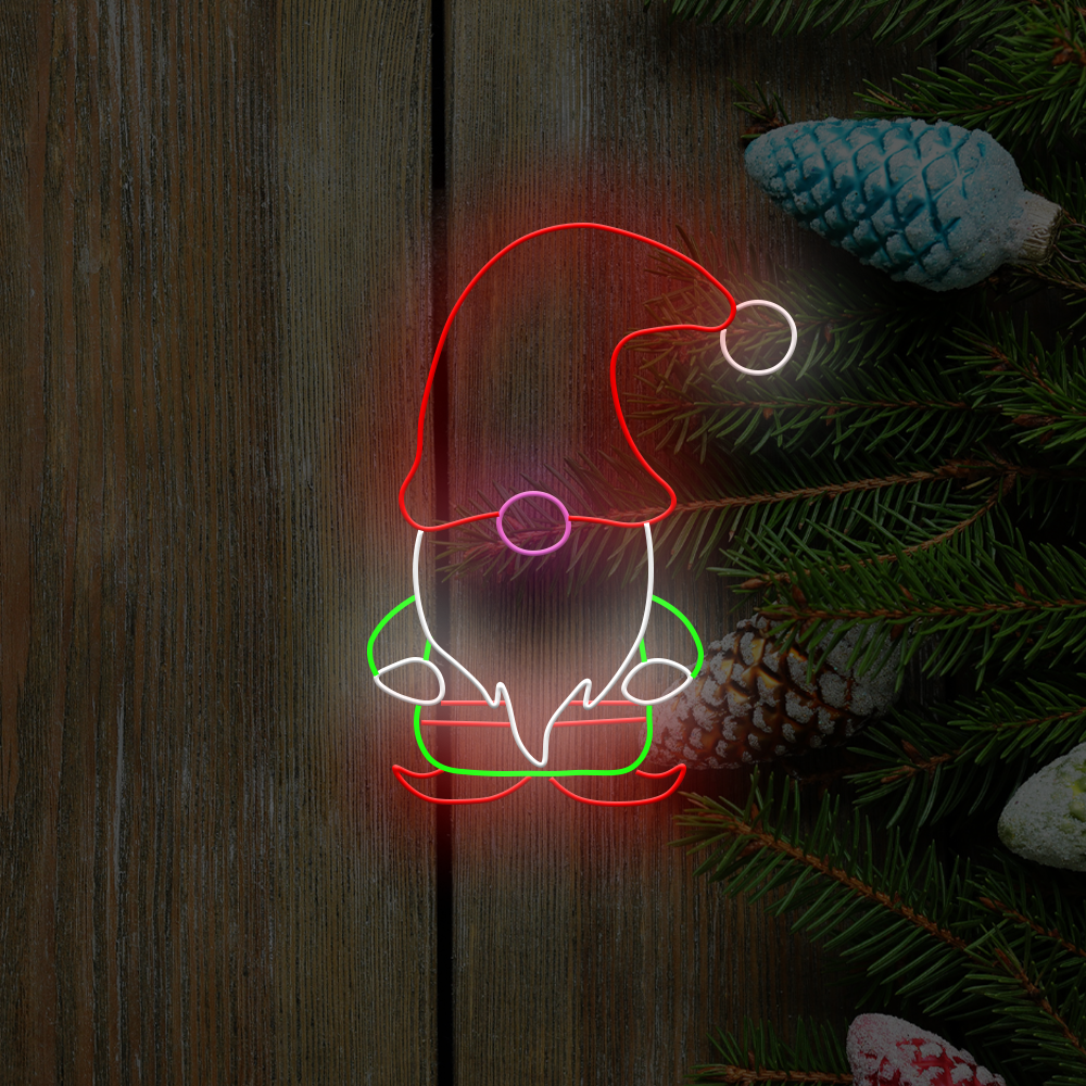 Christmas Gnome LED Neon Sign 