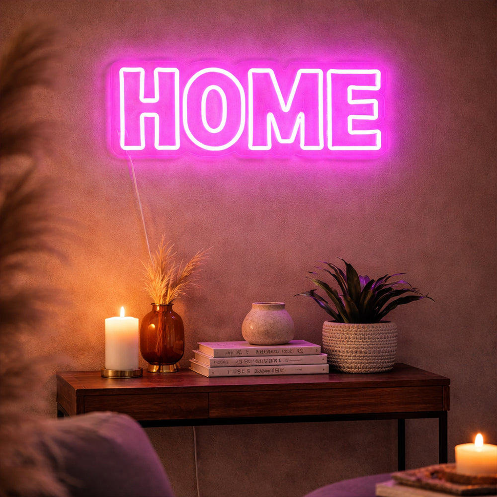 Home Outline LED Neon Sign - Planet Neon Made in London Neon Signs