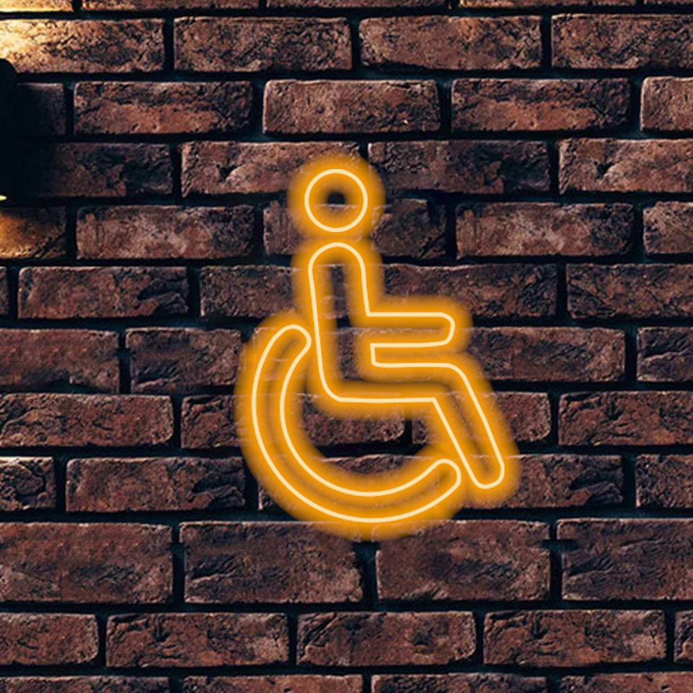 Disable Toilette LED Neon Sign - Made in London Bathroom Neon Signs