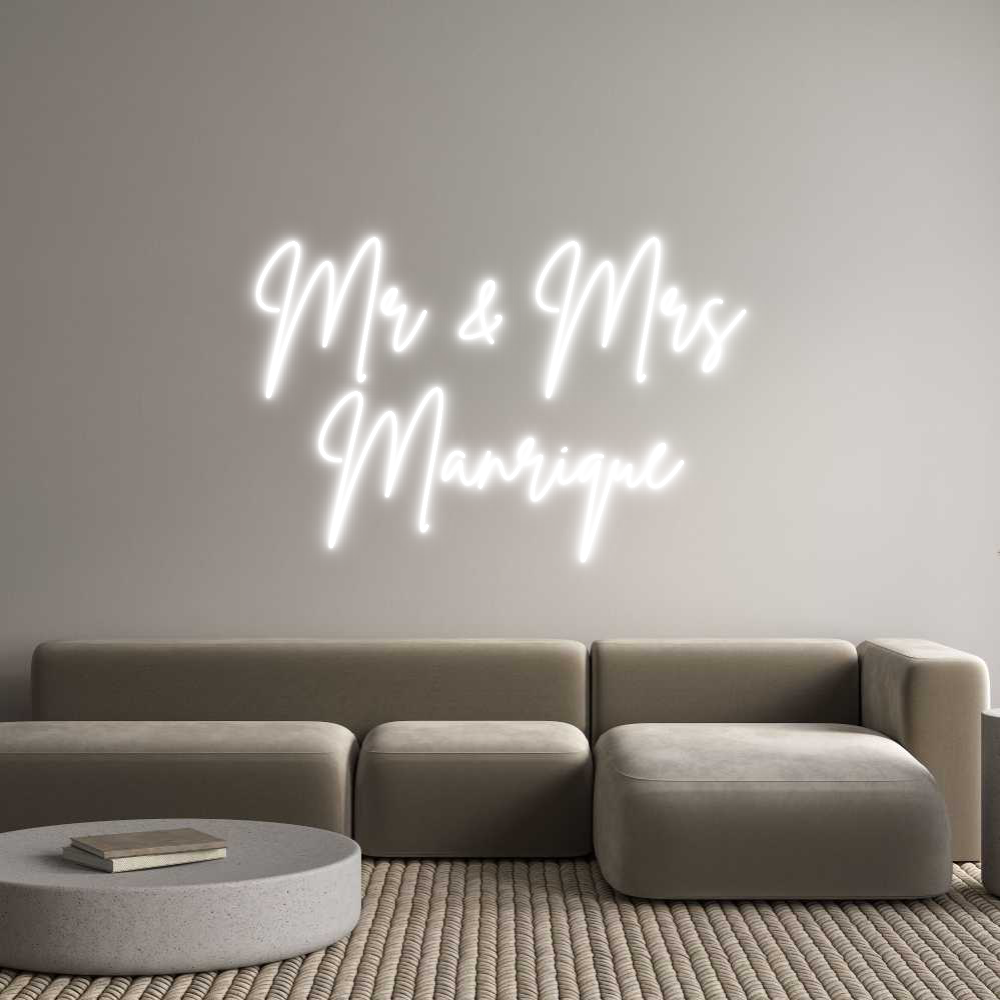 Custom Neon Sign Online Editor Mr & Mrs
Man...