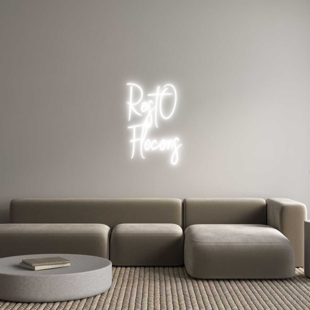 Custom Neon Sign Online Editor Rest'O 
Floc...